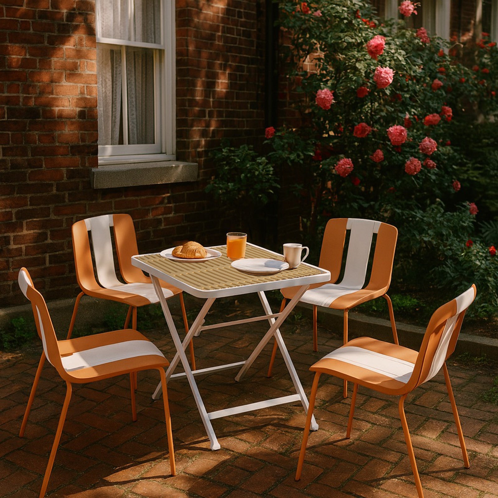 Summer 4-Pack Modern Striped Color Block Chairs