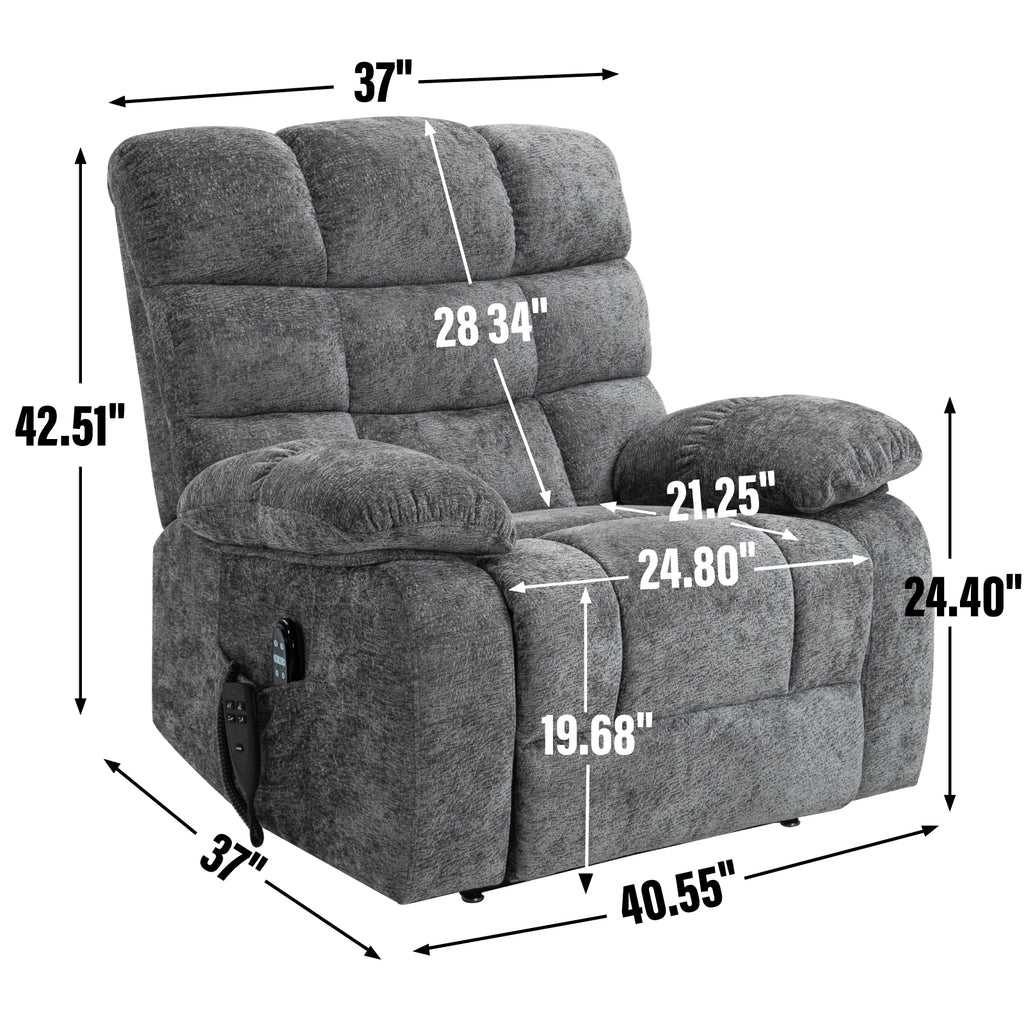 Lift Recliner Chair with Heat Massage - Dual Motor