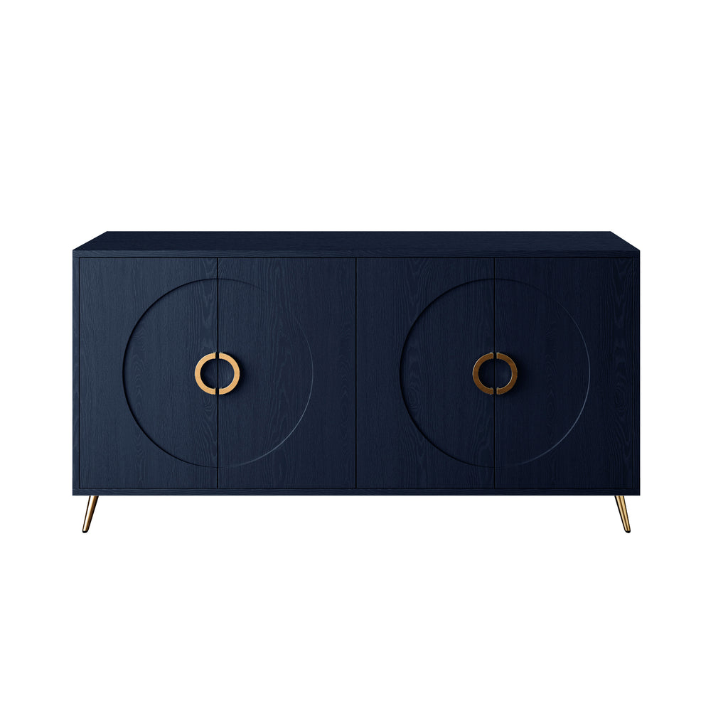 Modern Lacquered 4 Door Wooden Cabinet Sideboard