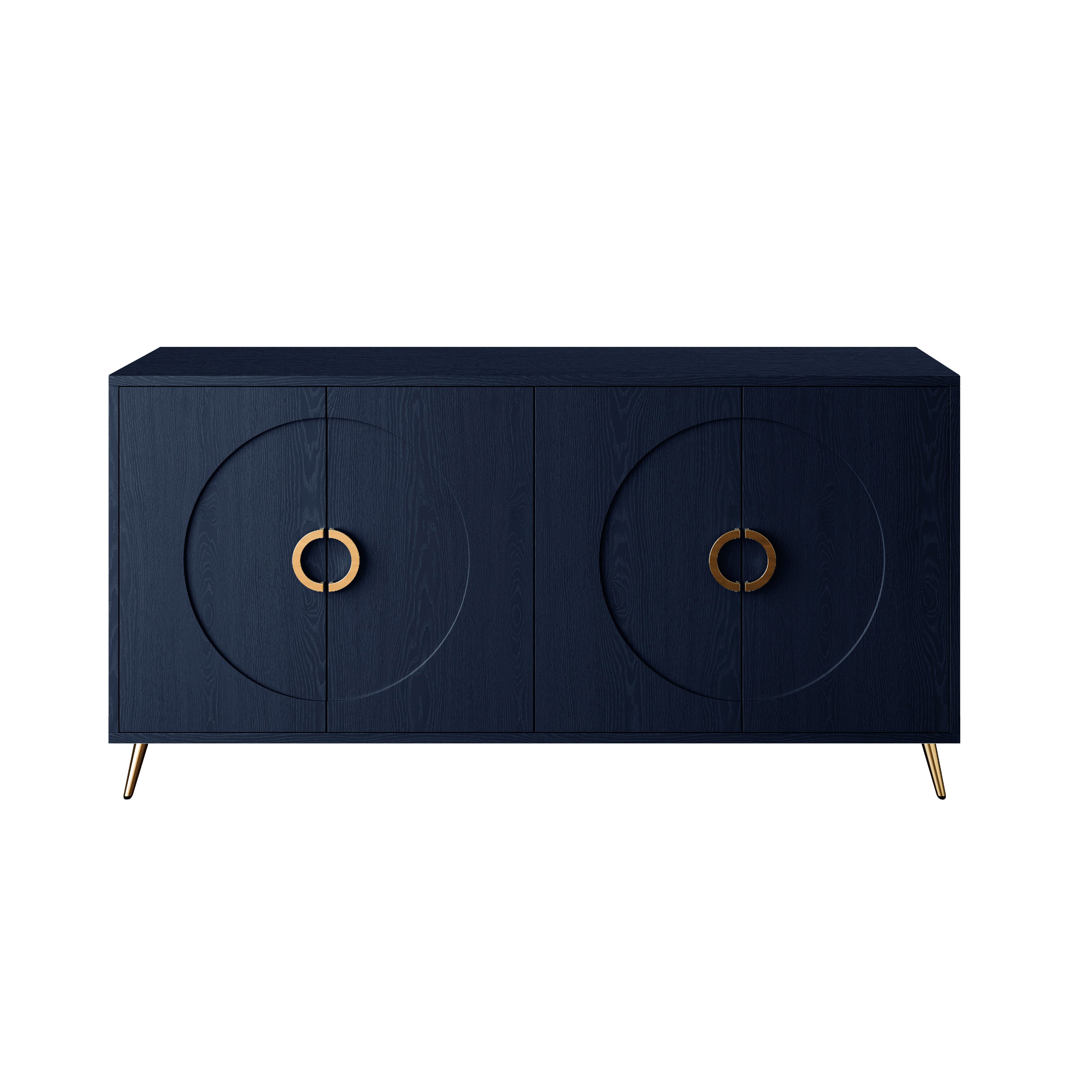 Modern Lacquered 4 Door Wooden Cabinet Sideboard