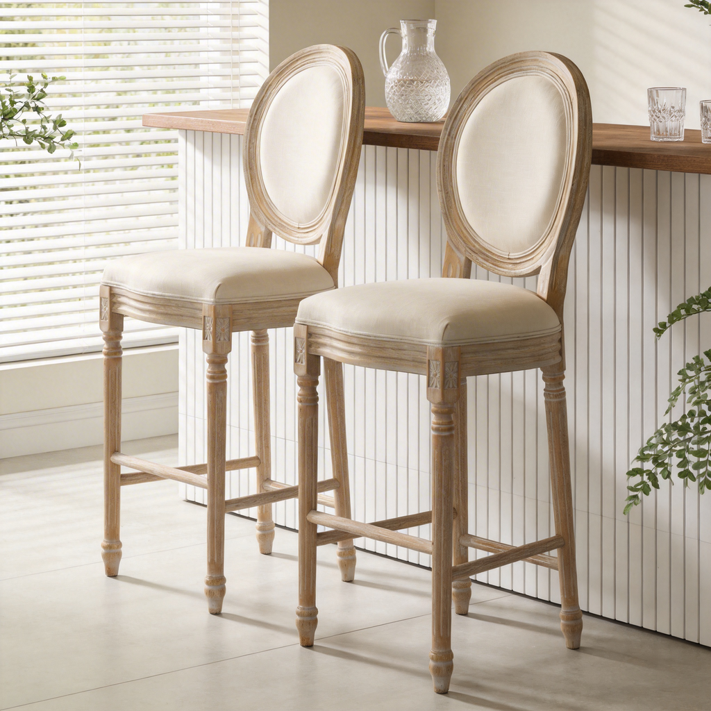 French Country 26'' Height Bar Chairs Set of 2
