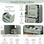 30" Bathroom Vanity in Green with Sink Combo Set