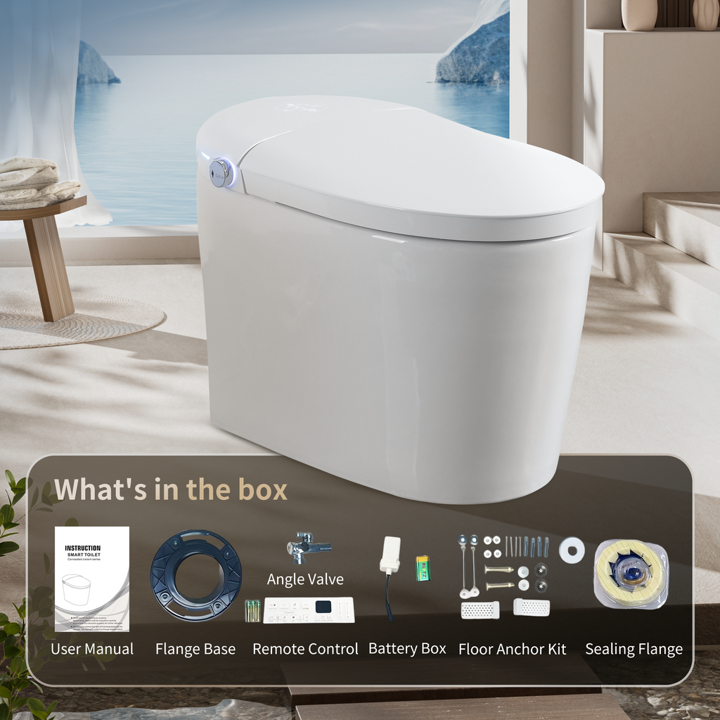 Tankless Smart Toilet With Built-in Bidet
