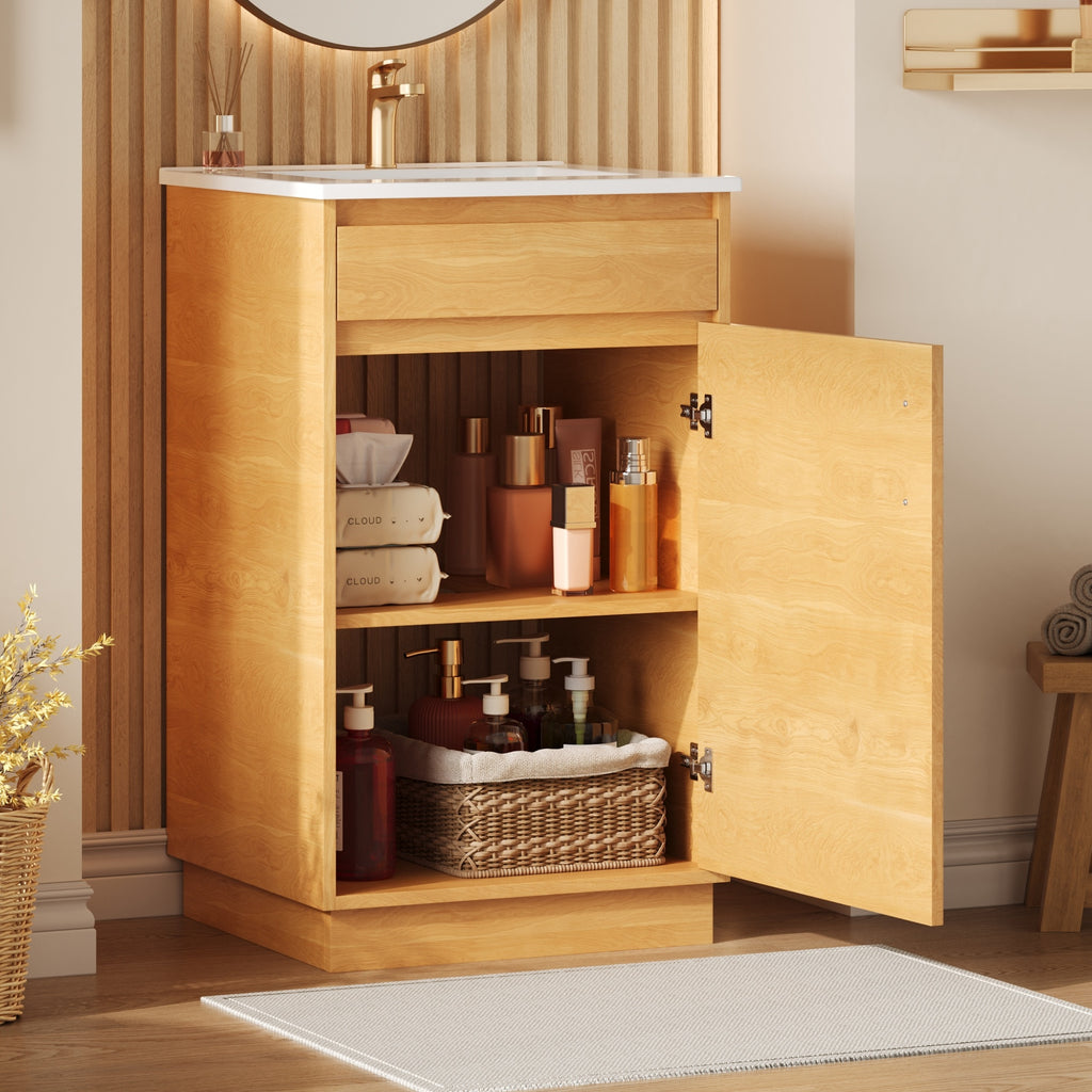 20-Inch Bathroom Vanity with Ceramic Sink