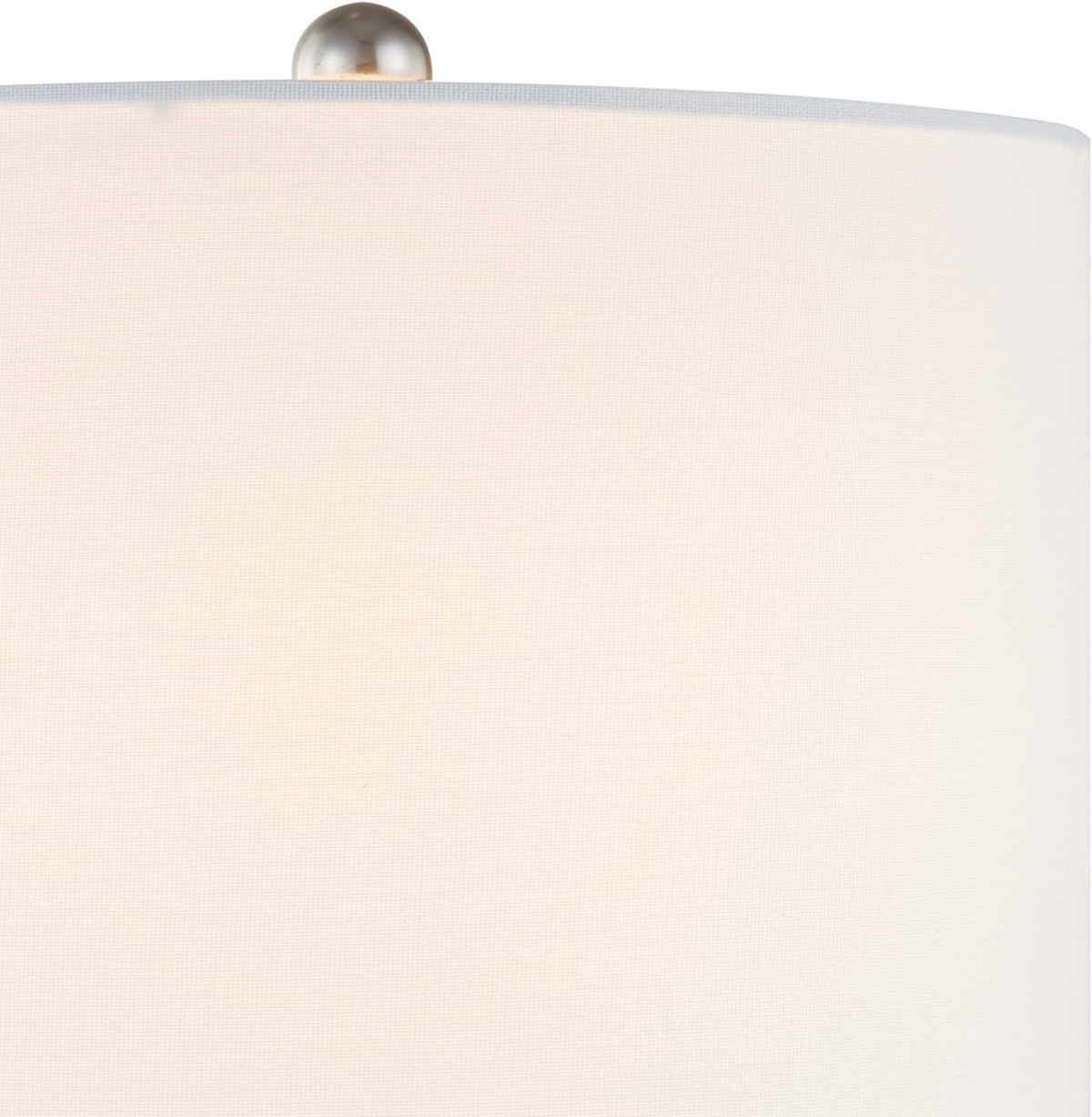 Modern Table Lamp Set of 2, 23.25-Inch Nickel Clear Glass With 3-Way Dimmer