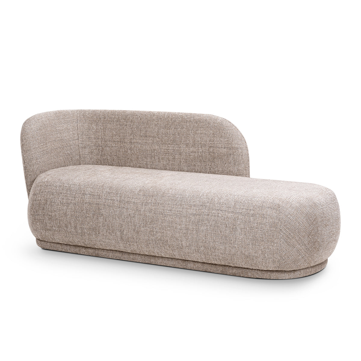 Aire 75" RAF Modern Rounded Chaise Lounge, Stone