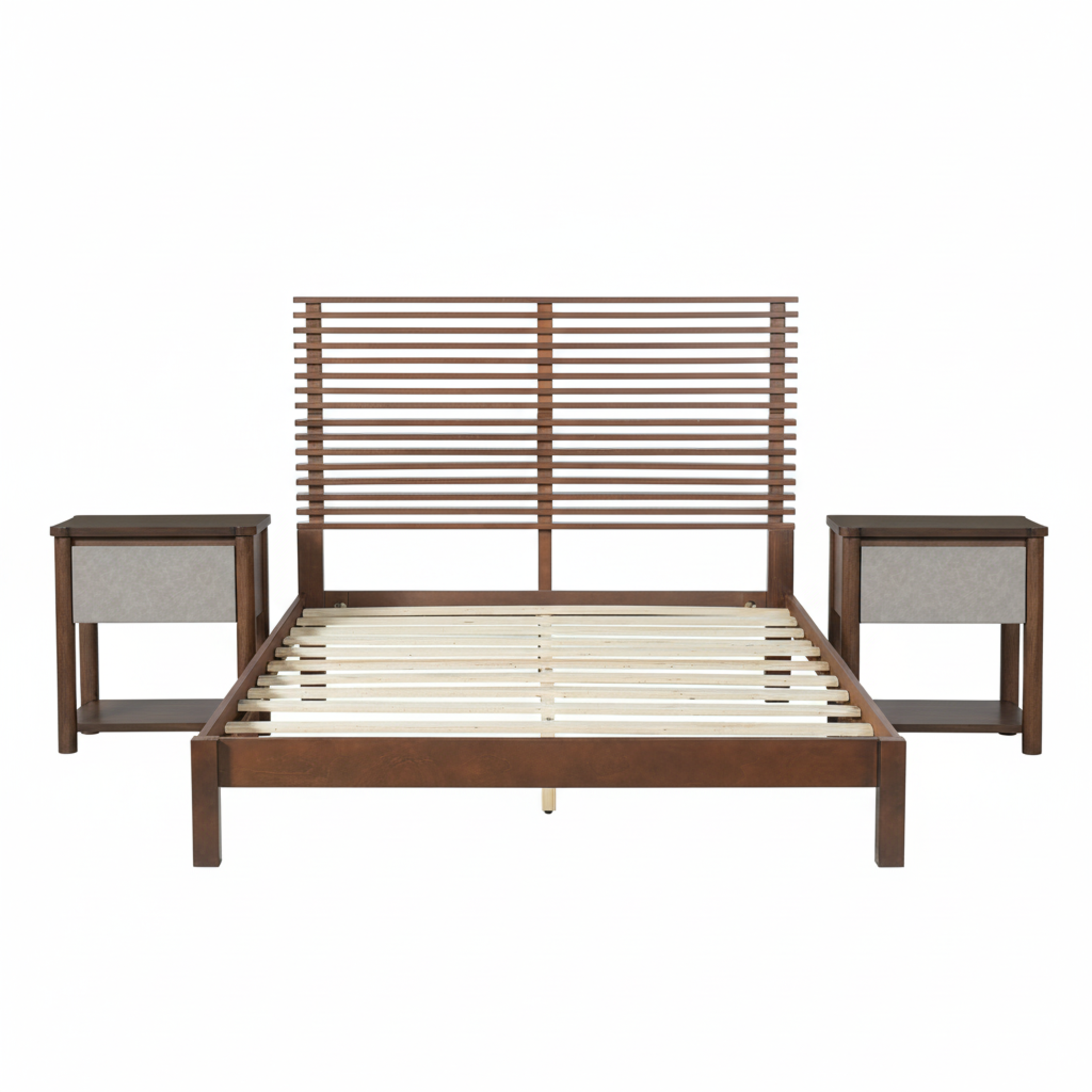 Premium Solid Wood Queen Size Platform Bed Frame