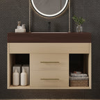 29.9" Modern Floating Bathroom Vanity with Sintered Stone Top