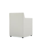 Anna Square Vegan Leather Armchair in Stone
