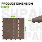 36 Pcs Interlocking Deck Tiles - Outdoor Waterproof Flooring
