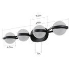 30" Black Minimalist LED Bathroom Vanity Light