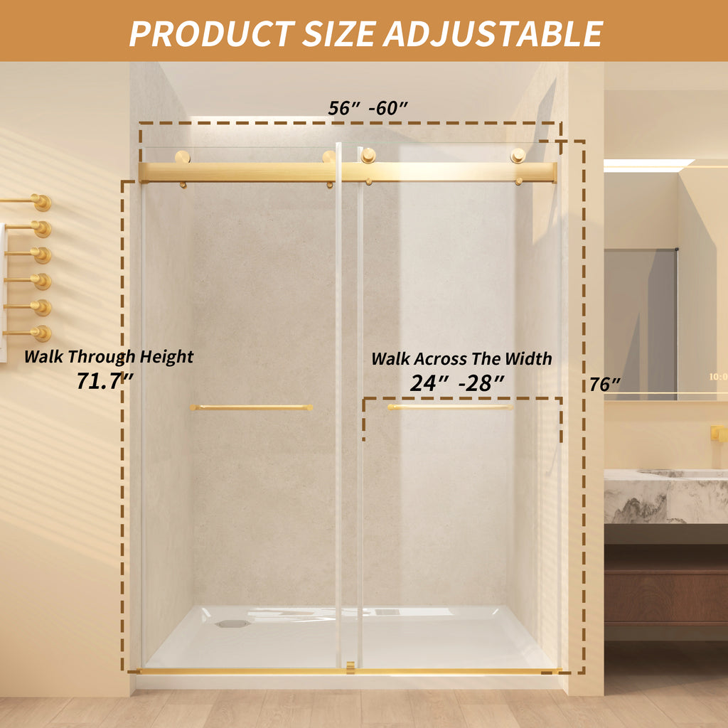 Frameless Sliding Glass Shower Doors