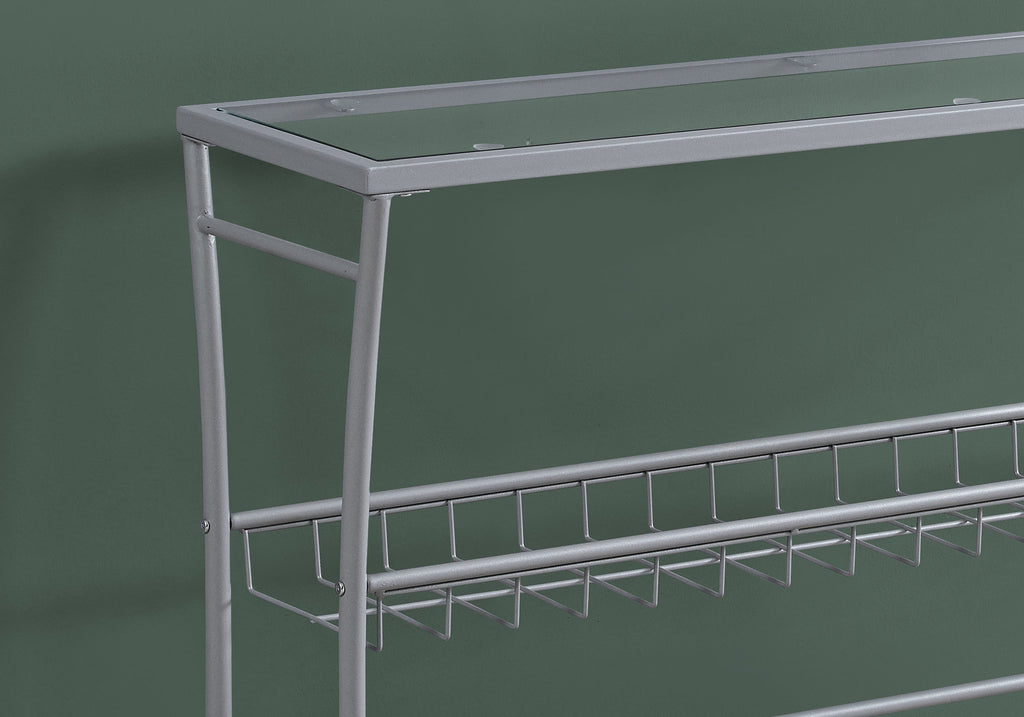 Clear Tempered Glass Accent Table