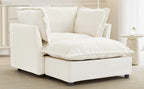 Modern Armchair Sofa with Movable Ottoman
