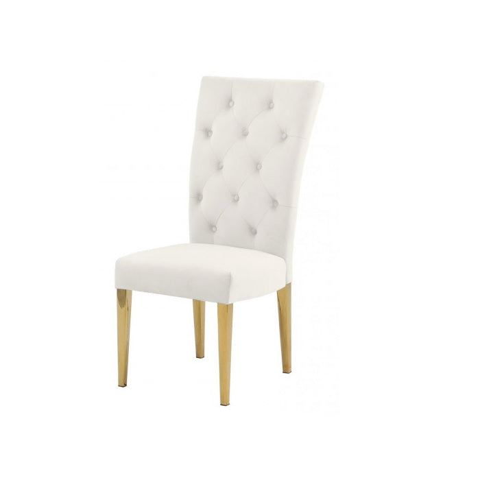 Modern Velvet Upholstered Dining Chair Set of 2