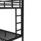 Twin Over Full Metal Bunk Bed with Twin Size Trundle