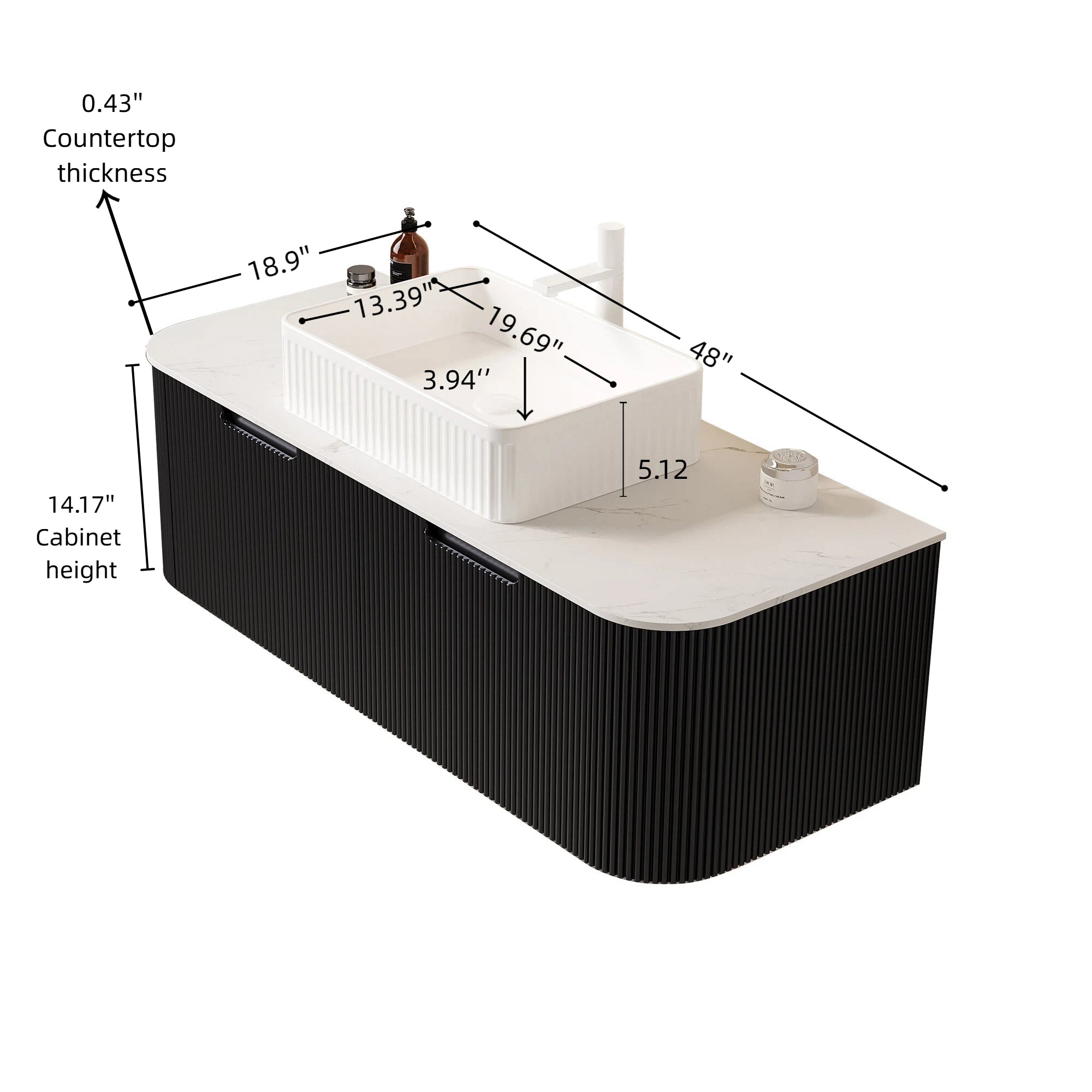 Dina 48" Bathroom Vanity & Sink