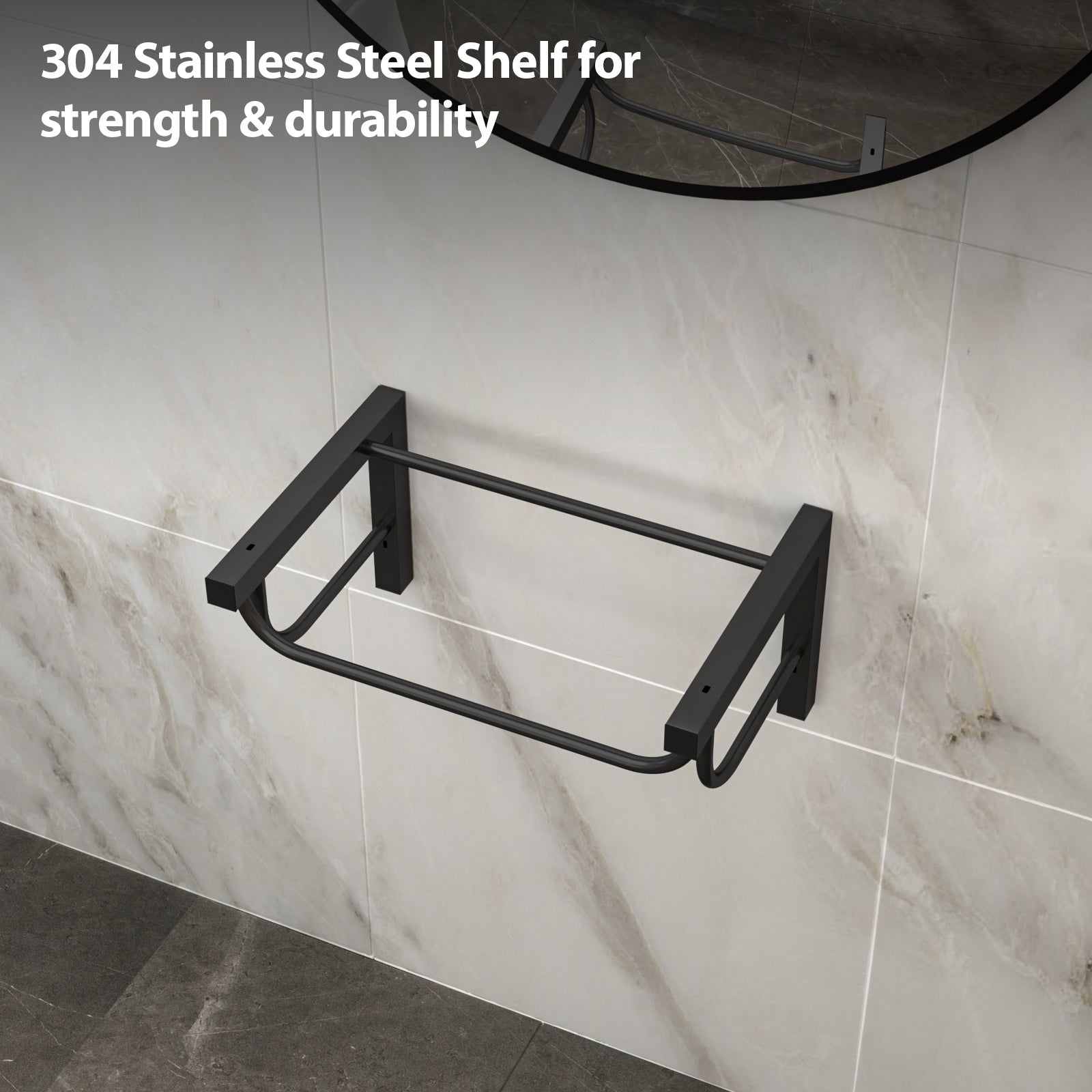 Wall-Mounted Rectangular Ceramic Bathroom Sink