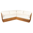 Royal Acacia Patio V Sofa Sectional Set, Beige