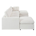 U-Style 130.3" 6-Seater Modular Sectional Sofa
