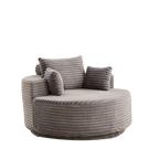 55'' Corduroy Foam Single Swivel Chair