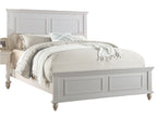White Queen Size Bed & Nightstands Bedroom Set