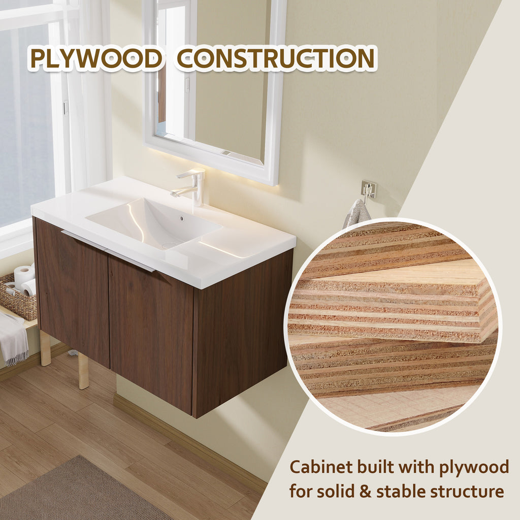 36" Floating Bathroom Vanity With Sink