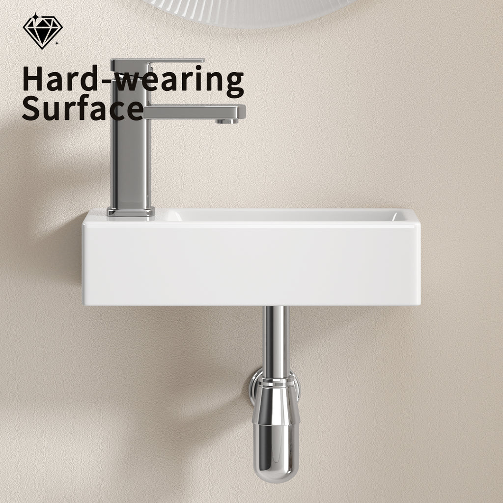 Wall-Mounted Ceramic Bathroom Sink