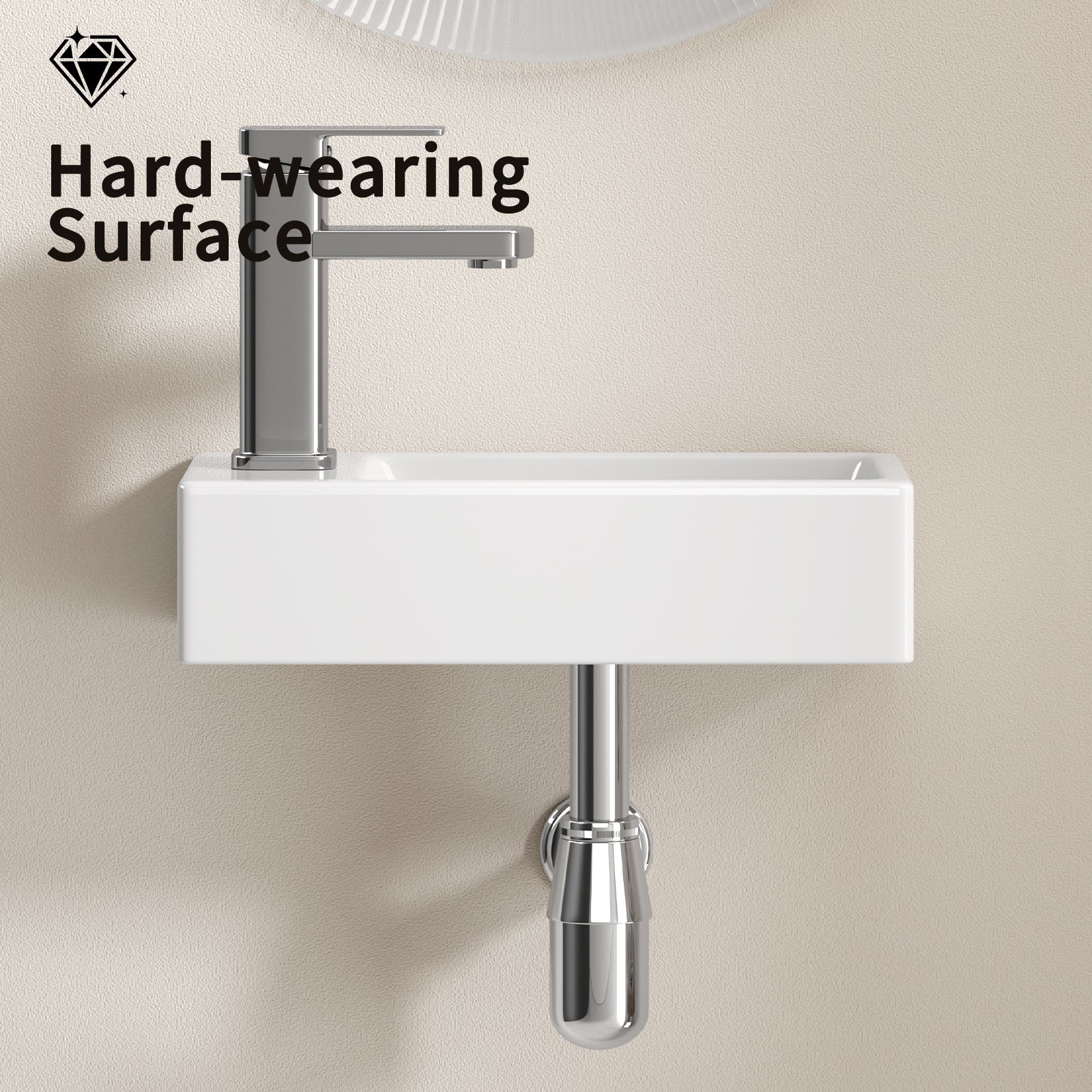 Wall-Mounted Ceramic Bathroom Sink
