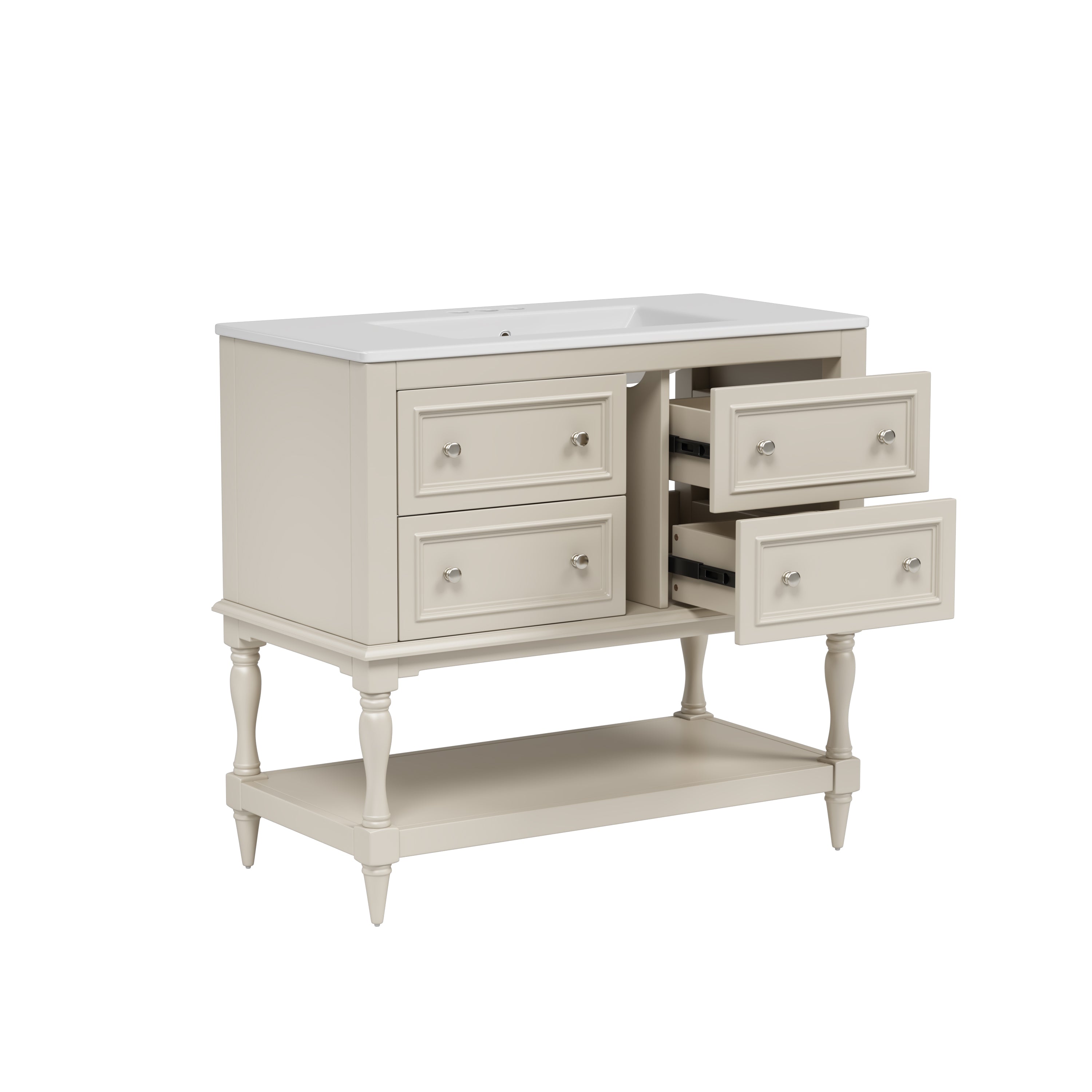 36" Bathroom Vanity Cabinet with Sink Combo Set