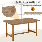 U_STYLE 5-Piece Outdoor Acacia Wood Dining Set