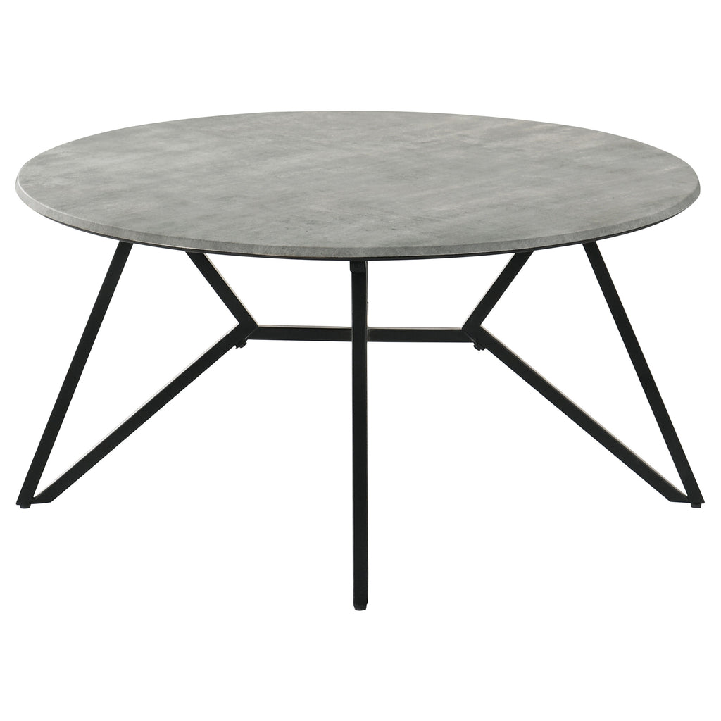 Garfield Cement 3-Piece Round Coffee and End Table Set