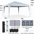 Outdoor 10x10 Ft Pop-Up Gazebo Canopy Tent