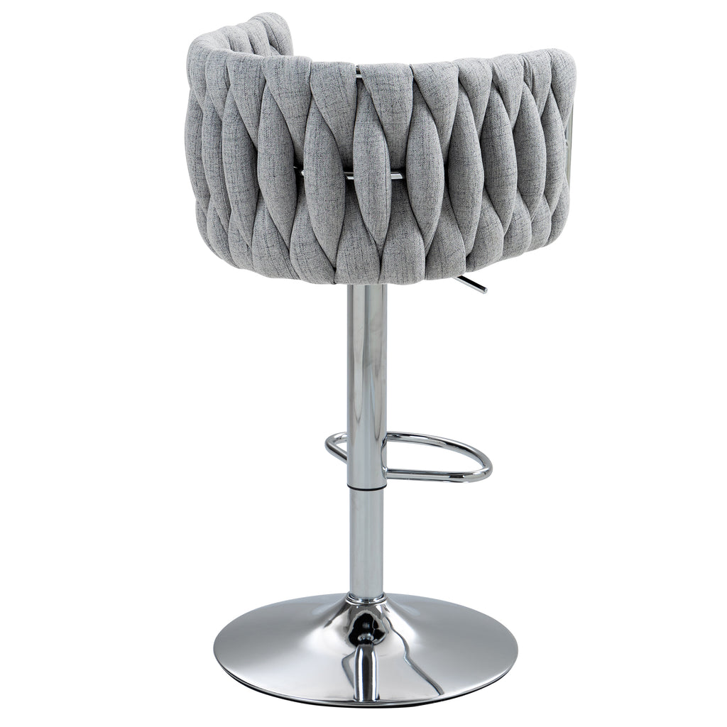 360° Fabric Cover Swivel Bar Stools Set of 2