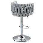 360° Fabric Cover Swivel Bar Stools Set of 2