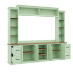4-in-1 Entertainment Center Wall Unit with Bookshelf for TVs Up to 70"