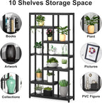 78.7" Extra Tall 7-Tier Industrial Bookcase