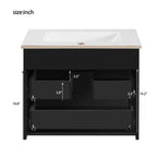 24-Inch Wall Mounted Floating Cabinet with Sink