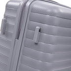 Light Gray 4-Piece Spinner Wheel Luggage Set with Cosmetic Case