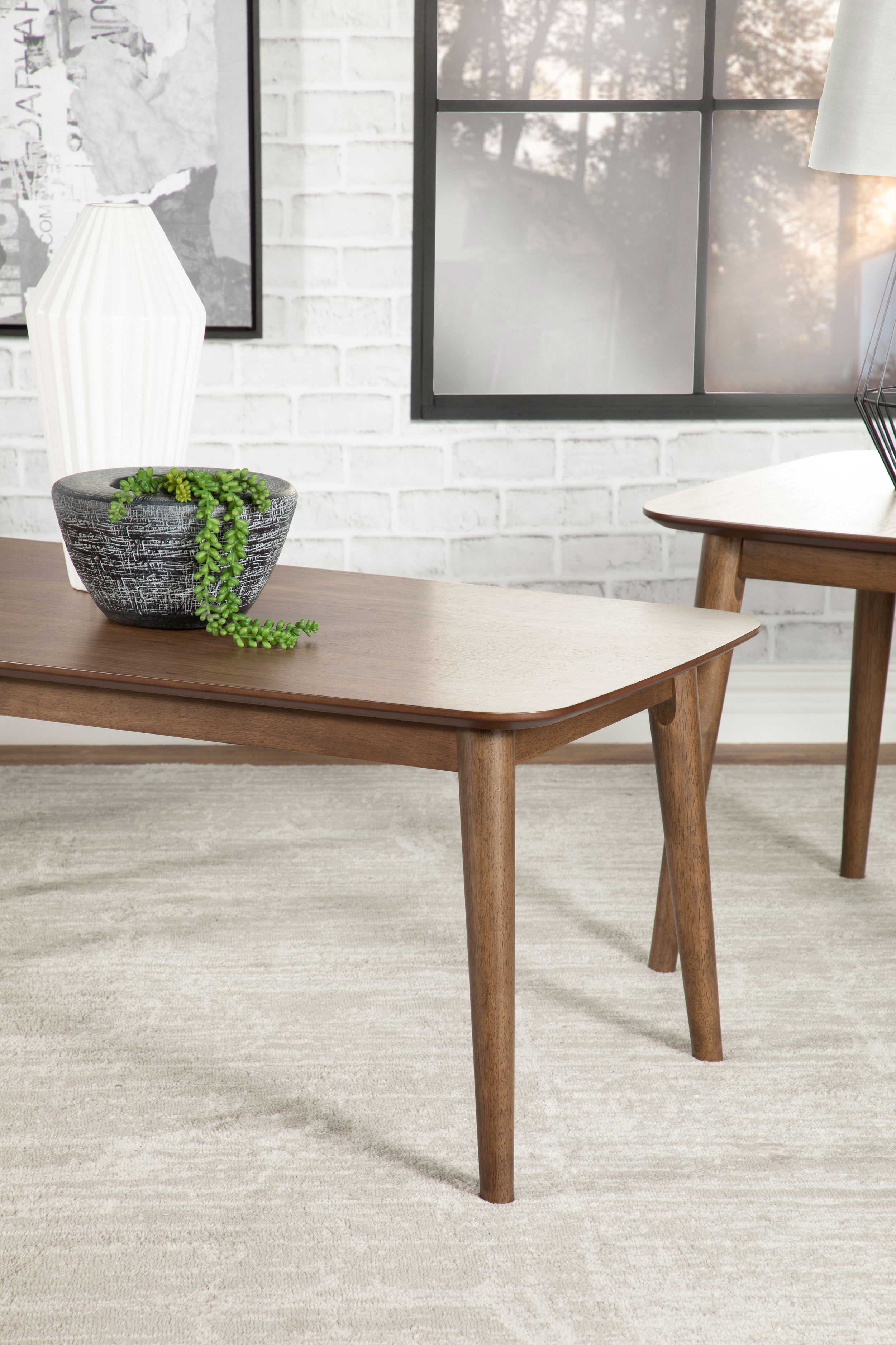 Radley 3-piece Rectangular Coffee Table Set Natural Walnut-CoasterEssence