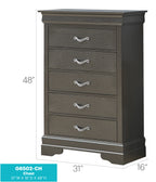 Sleek Transitional Metal Dresser