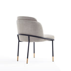 Flor Metal Twill Weave Dining Chair in Wheat