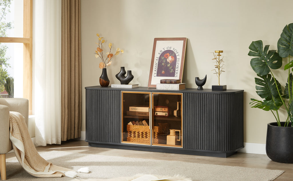 64-Inch Wavy TV Cabinet