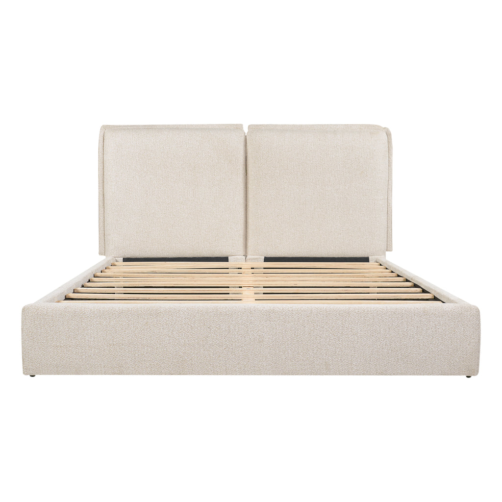 Double-Pillow Upholstered Design, Skin-Friendly Textured Fabric