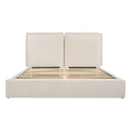 Double-Pillow Upholstered Design, Skin-Friendly Textured Fabric