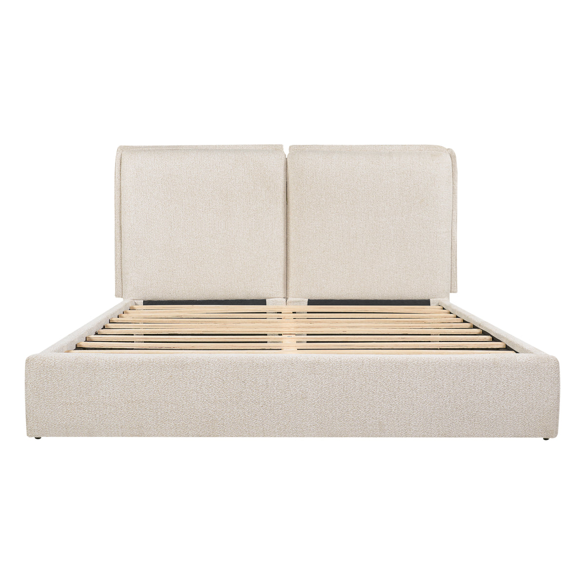 Double-Pillow Upholstered Design, Skin-Friendly Textured Fabric