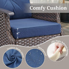 Outdoor Gliding Wicker Chairs Set of 2
