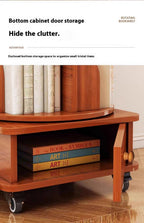 Upgraded Rotating Bookshelf - 360° Display Corner Rack