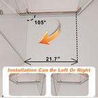Frameless Neo-Angle Pivot Shower Enclosure - 36" x 36" x 72"