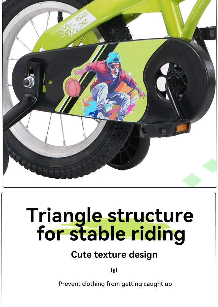FKZNPJ 16 Inch Sporty Kids Bike with Training Wheels